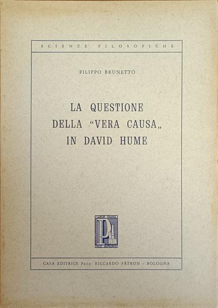 La Questione Della "Vera Causa" In David Hume - copertina