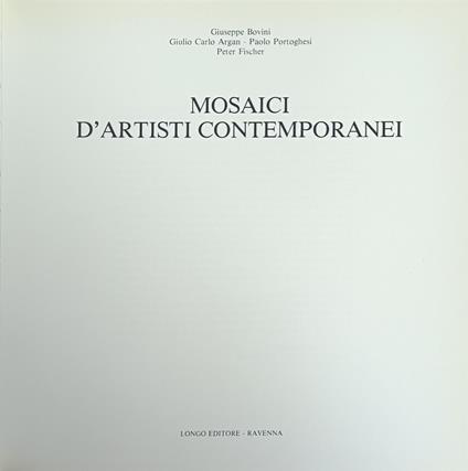 Mosaici D'Artisti Contemporanei - Giuseppe Bovini - copertina