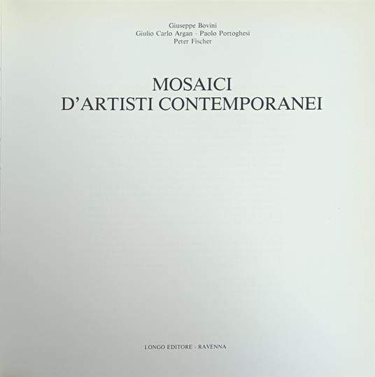 Mosaici D'Artisti Contemporanei - Giuseppe Bovini - copertina