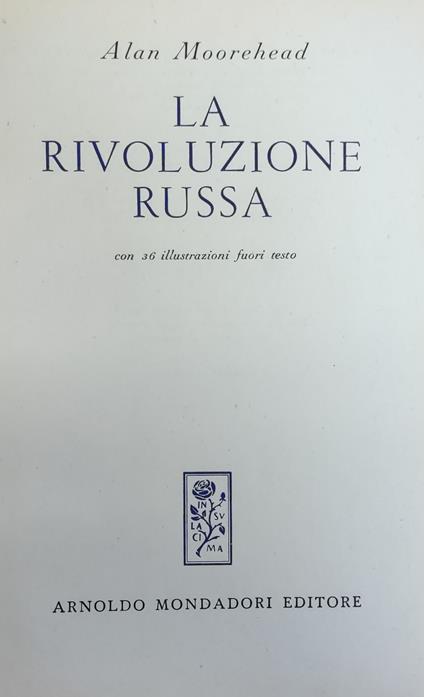 La Rivoluzione Russa - Alan Moorehead - copertina