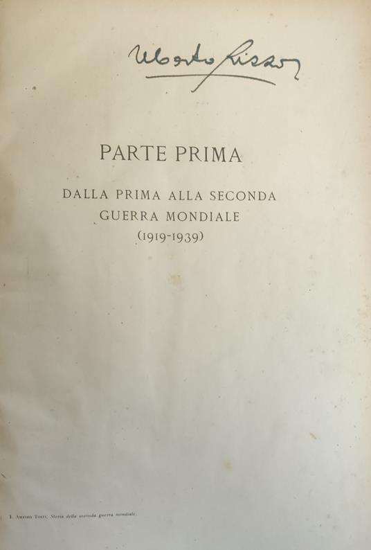 Storia Della Guerra Mondiale 1919-1945 - Amedeo Tosti - copertina