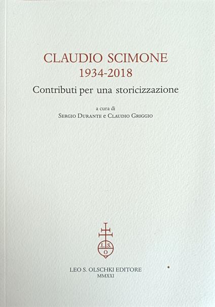 Claudio Scimone 1934 - 2018. Contributi Per Una Storicizzazione - copertina