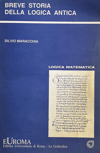 Breve Storia Della Logica Antica - copertina