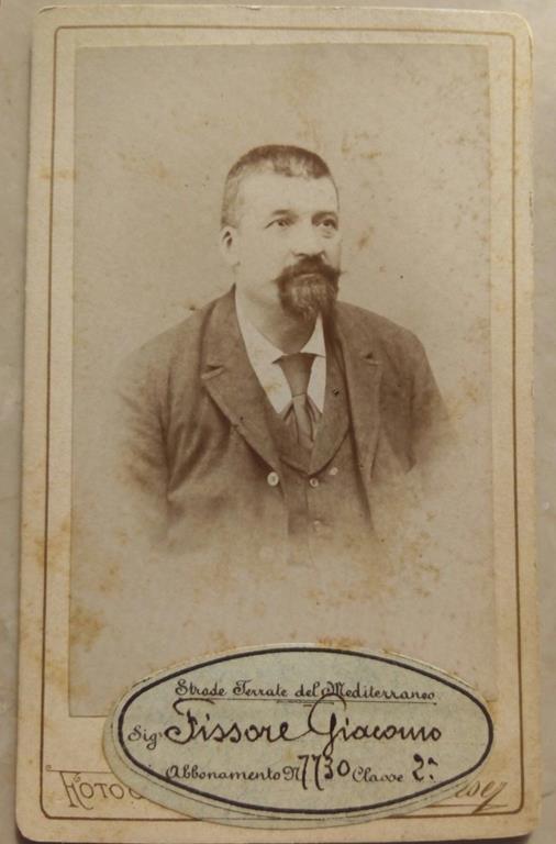 Carte de visite come documento Strade ferrate del Mediterraneo 1890 circa - copertina