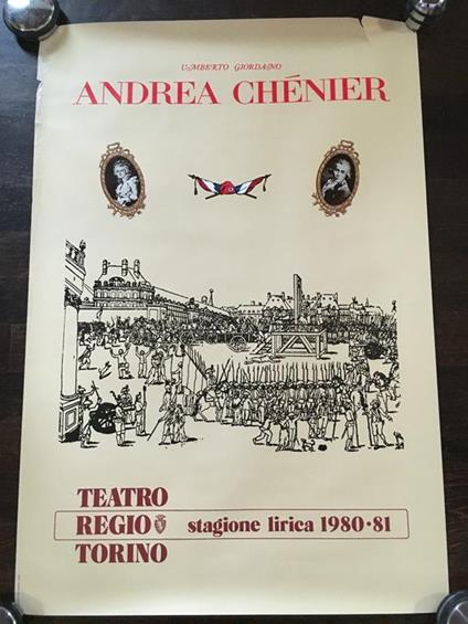 Poster Andrea Chénier di Umberto Giordano Teatro Regio Torino 1980/81 - P273 - copertina