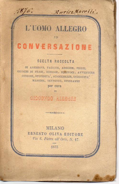 L' uomo allegro in conversazione 1875 - copertina