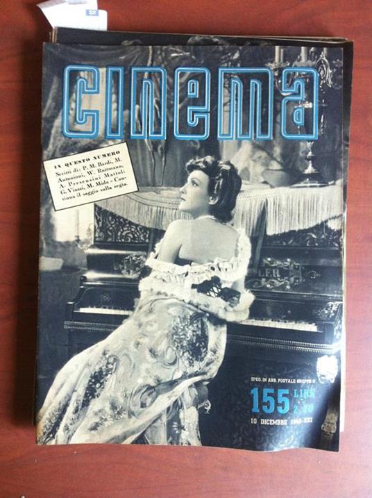 Cinema N° 155 10 Dicembre 1942 Cover: Isa Miranda E12503 - copertina