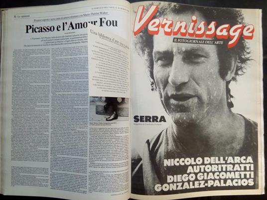 Il giornale dell'arte annata completa con Vernissage anno 1986 - copertina