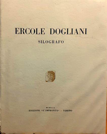 Ercole Dogliani silografo - Terenzio Grandi - copertina