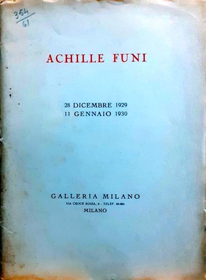 Achille Funi - copertina