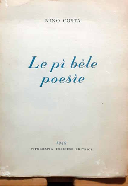 Le pì bèle poesìe - Nino Costa - copertina