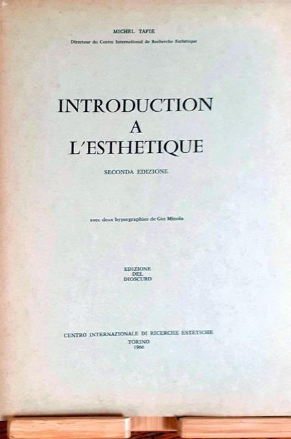 Introduction à l'Esthétique - Michel Tapié - copertina