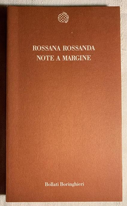 Note a margine - Rossana Rossanda - copertina