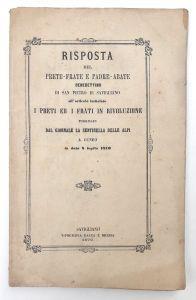 I Preti ed i Frati in Rivoluzione Savigliano 1870 - copertina