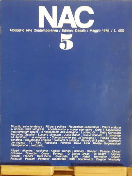 NAC Notiziario Arte Contemporanea N° 5 Maggio 1973 - copertina