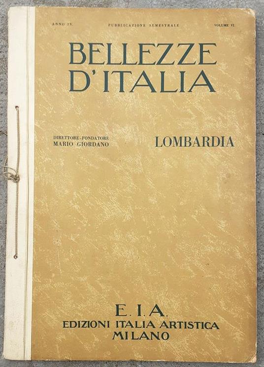 Bellezze d'Italia "Lombardia" Edizioni Italia Artistica 1927 - copertina
