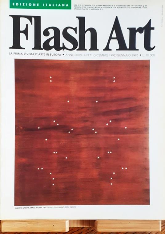 Flash Art N° 171 Dicembre 1992/Gennaio 1993 - copertina