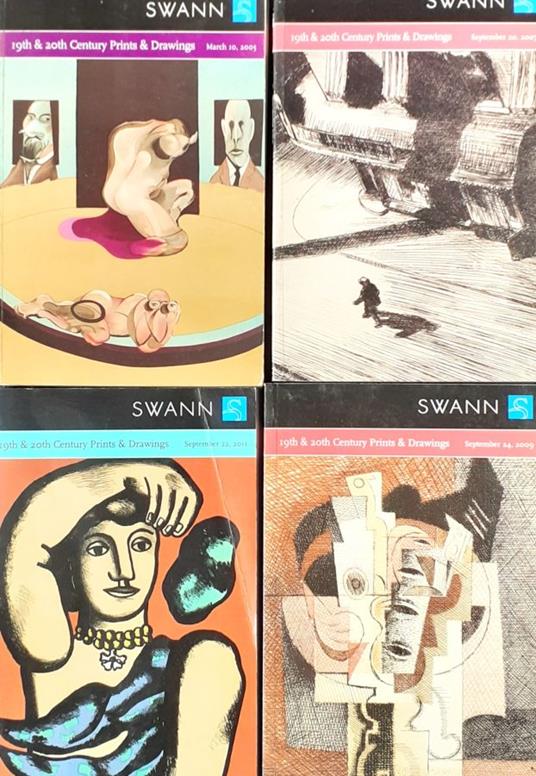 Quattro cataloghi auction SWANN Print & Drawing 2005/07/09/11 - Alan Swann - copertina