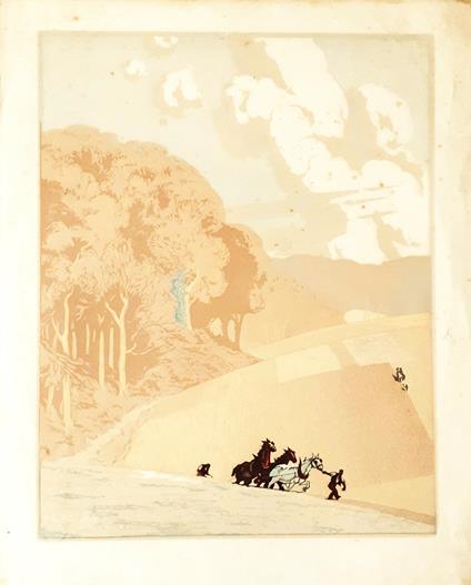 Sylvan G. Boxius "Early morning" Linoleumgrafia originale 1912 - copertina