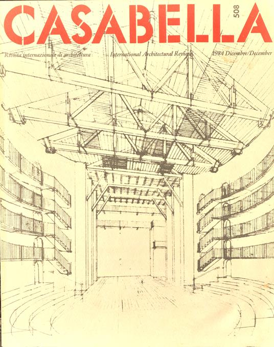 CASABELLA rivista di Architettura N°508 Dicembre 1984 - Vittorio Gregotti - copertina