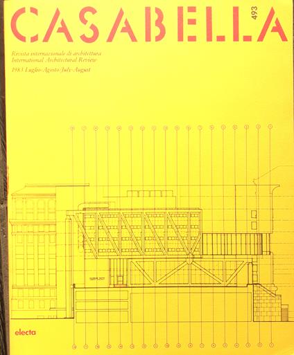 CASABELLA rivista di Architettura N°493 Agosto 1983 - Vittorio Gregotti - copertina