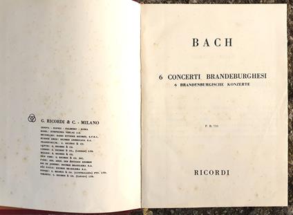 Bach 6 concerti Brandeburghesi 1954 - Johann Sebastian Bach - copertina