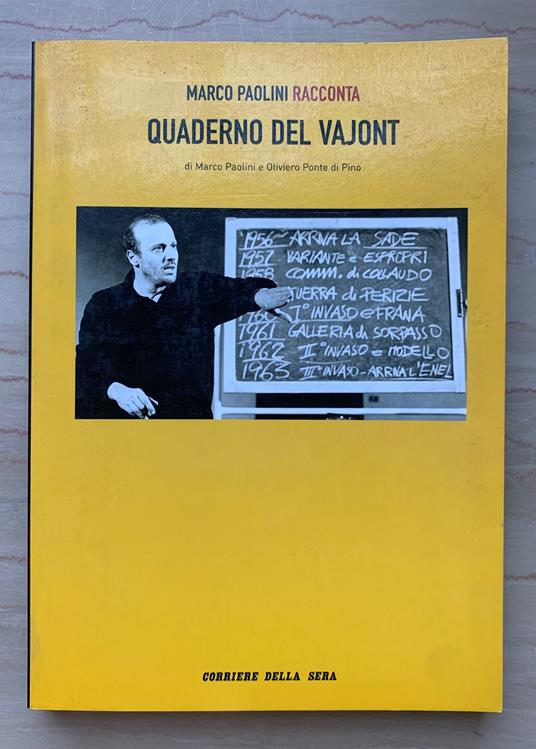 Marco Paolini racconta. I - Quaderno del Vajont - copertina