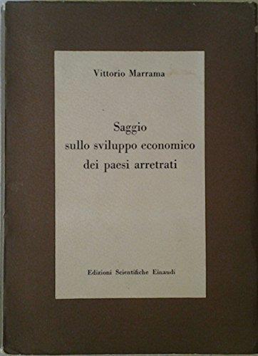 Saggio sullo sviluppo economico dei paesi arretrati - Vittorio Marrama - copertina