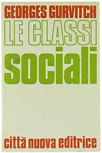 Le classi sociali - Georges Gurvitch - copertina