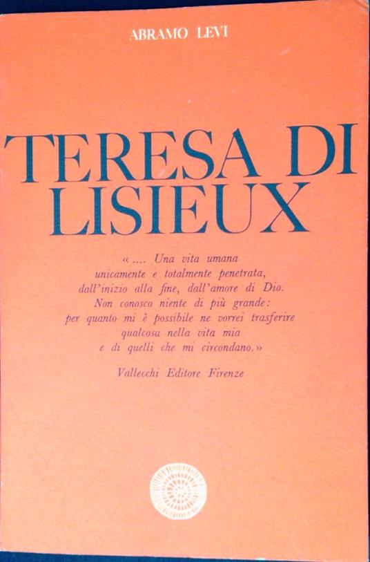 TERESA DI LISIEUX - Abramo Levi - copertina