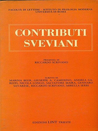 Contributi sveviani - Riccardo Scrivano - copertina