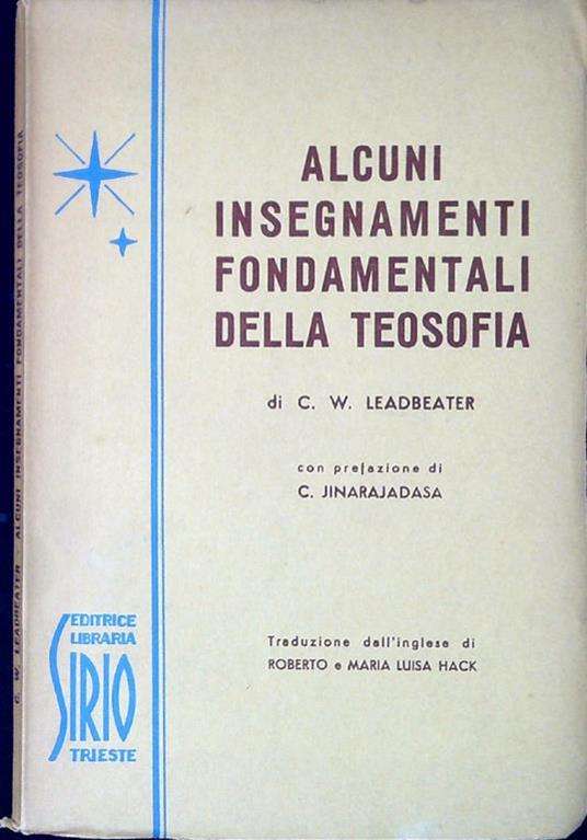 Alcuni insegnamenti fondamentali della teosofia - Leadbeater - copertina