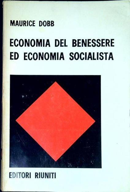 Economia del benessere ed economia socialista - Maurice Dobb - copertina