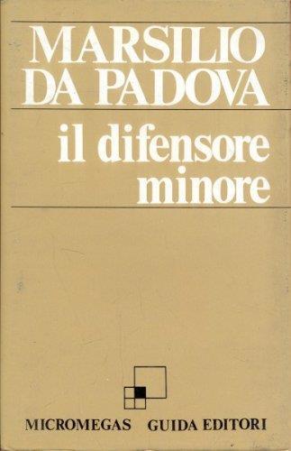 Il difensore minore - Marsilio da Padova - copertina