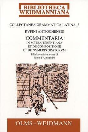 Commentaria: v. 3: in Metra Terentiana Et De Compositione Et De Numeris Oratorum - copertina