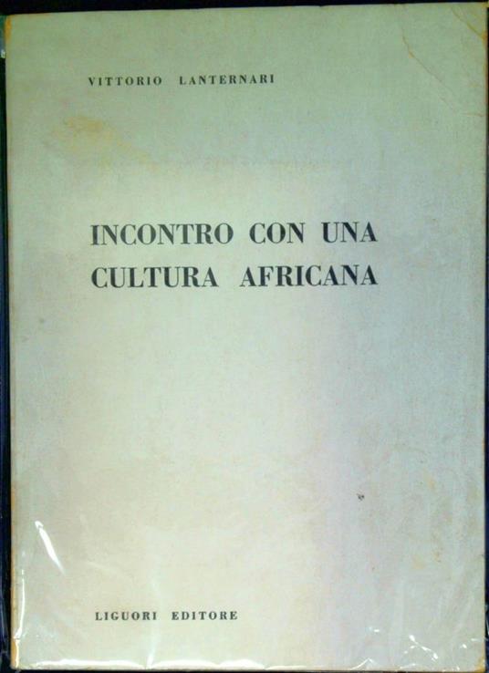 Incontro con una cultura africana - Vittorio Lanternari - copertina