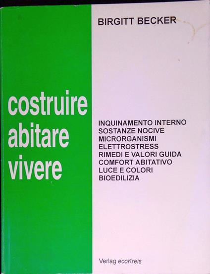 Costruire abitare vivere - Birgitt Becker - copertina