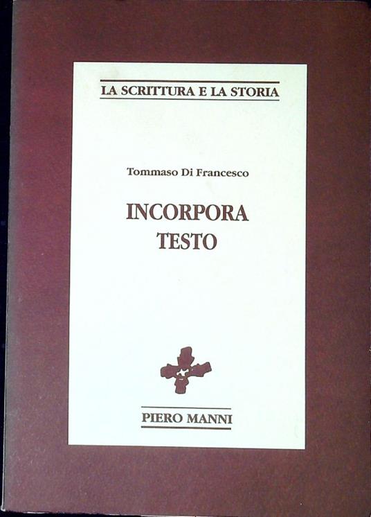 Incorpora testo - Tommaso Di Francesco - copertina