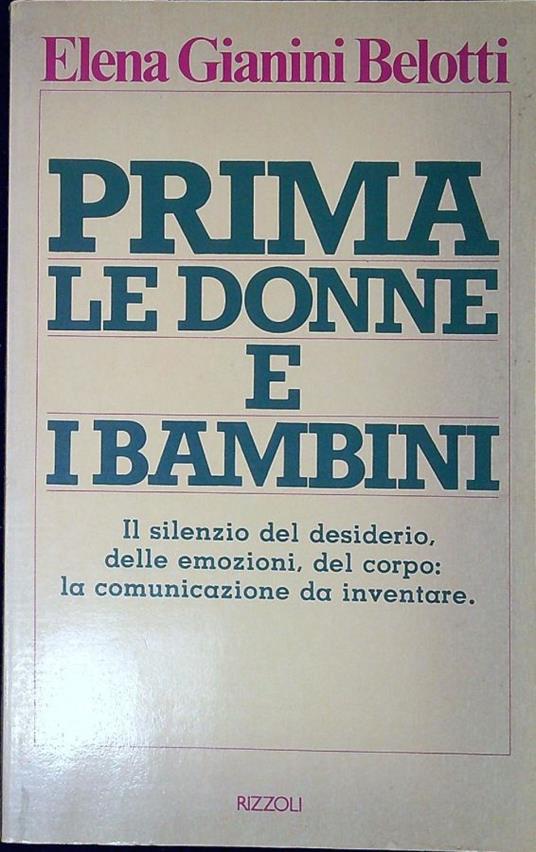 Prima le donne e i bambini - Elena Gianini Belotti - copertina