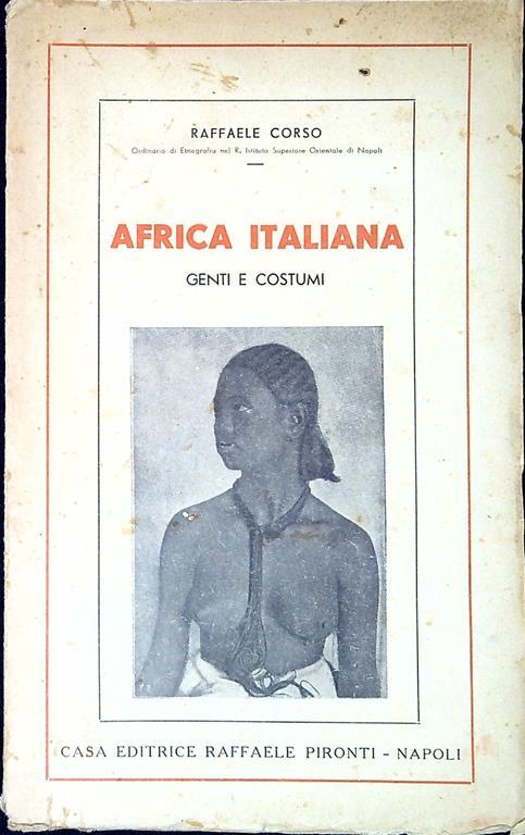 Africa italiana : genti e costumi - Raffaele Corso - copertina