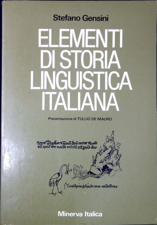 Elementi di storia linguistica italiana - copertina