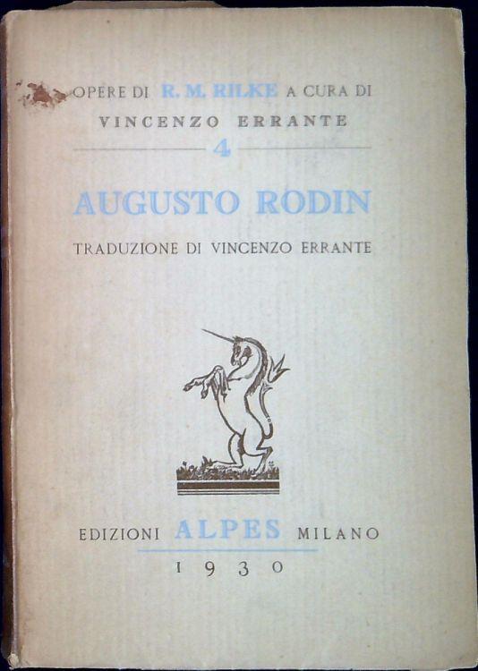 Augusto Rodin - Rainer Maria Rilke - copertina