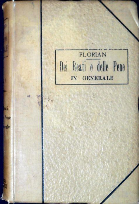 Dei reati e delle pene in generale - Eugenio Florian - copertina