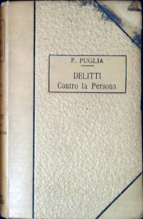 Delitti contro la persona - Ferdinando Puglia - copertina