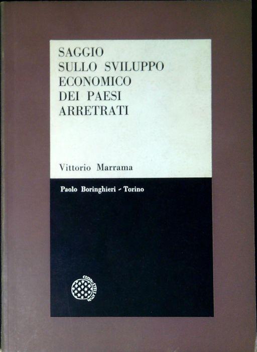 Saggio sullo sviluppo economico dei paesi arretrati - Vittorio Marrama - copertina