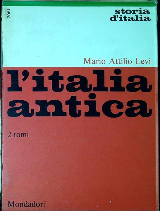 L' Italia antica: 2 tomi - M. Levi - copertina