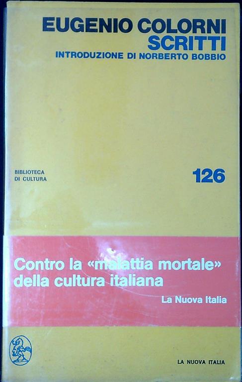 Scritti - Eugenio Colorni - copertina