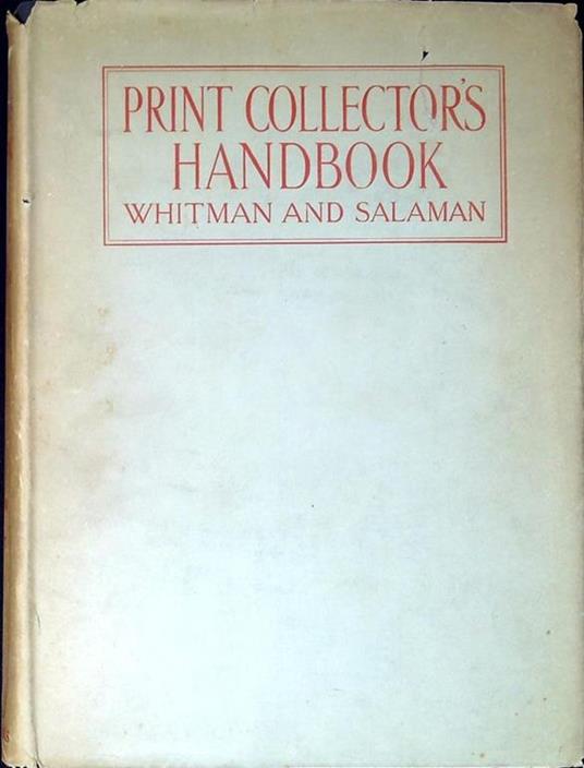 Whitman's print-collector's handbook - copertina