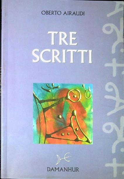 Tre scritti - Oberto Airaudi - copertina