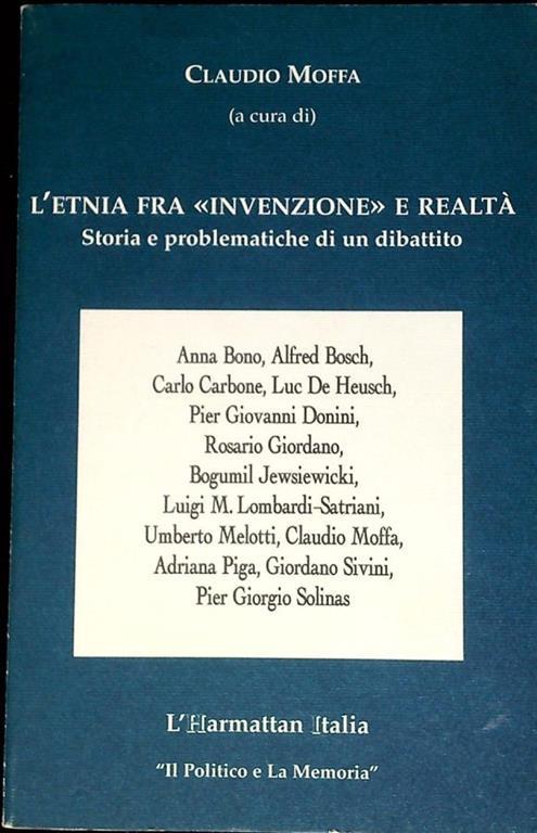 L' etnia fra invenzione e realta : storia e problematiche di un dibattito - Claudio Moffa - copertina